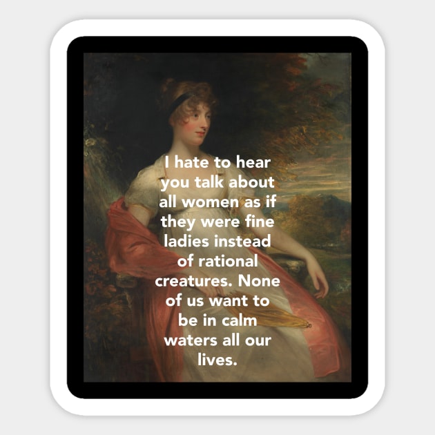 Jane Austen - On Women Sticker by ViolMil